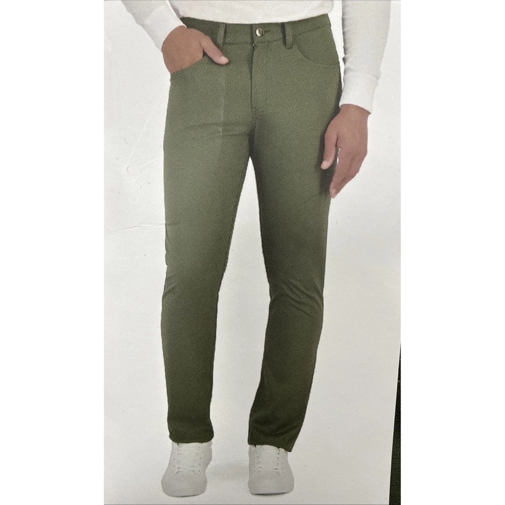Kirkland Pants Men's 36X30 Green Tech Stretch Water Resistant Straight NWT